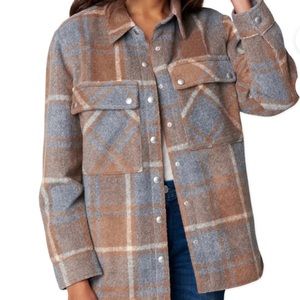 New Without Tags Silk-Lined Shacket